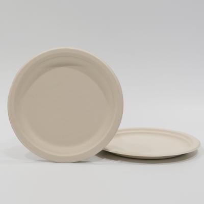 China Wholesale 9 Inch Disposable Eco-Friendly Disposable Paper Pulp Tableware Disposable Biodegradable Sugarcane Bagasse Pulp Dishes For Party for sale