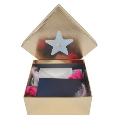 China Recycled materials like present packaging top and base high end funny baby set luxury rigid paper gift box for sale