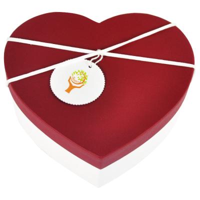 China Materials Customization Wholesale Competitive Price Reused Gray Board Heart Shape Gift Red Box Packing Customizable Unique Gift Box Packaging for sale