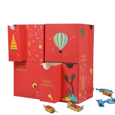 China Factory Materials Preferential Rates Recycled Year Direct Sales Custom Made Women Advent Calendar Box Cardboard Beauty Cosmetics Gift Box New for sale