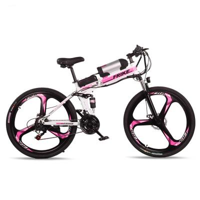 China New Front Hub Motor 36V 250W 26 Inch Aluminum Alloy Carbon Steel Foldable Electric Mountain Bike 21speed for sale