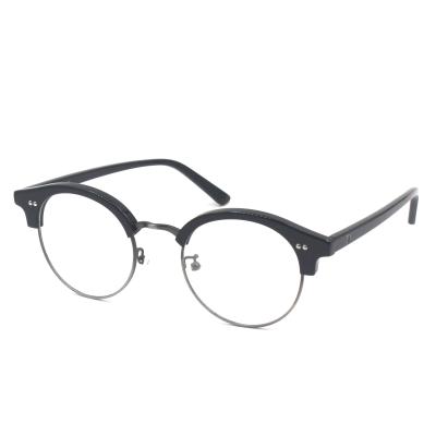 China Thin Transparent Eyewear Glass Acetate Optical Frame Wholesale Man Optical Glass Frame for sale