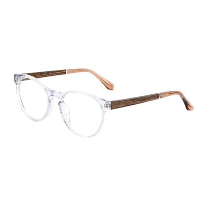 China For Reading Glasses 2019 Hot Selling Wooden Round Frame Monocle Optical Glasses Frames Acetate Optical Frames for sale