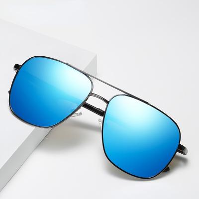 China Fashion Sunglasses Tend Square Frame Driving Sunglasses Night Vision Lenses Metal Polarized Sunglasses For Men for sale