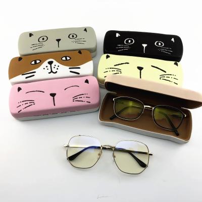 China Optical Glasses Packing Hot Sale Custom Logo Multiple Color Eye Glass Cases Optical Glasses Leather Case for sale