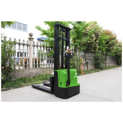 China Hotels High Performance 1.5T 1T Semi Electric Small Stacker For Warehouse Use for sale