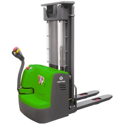 China Hotels 1500 Kg Motorized Electric Pallet Forklift Lift Stacker for sale