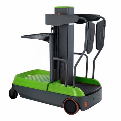 China Hotels Standing Type 5m Reach Height Electric Order Picker Used For Warehouse for sale