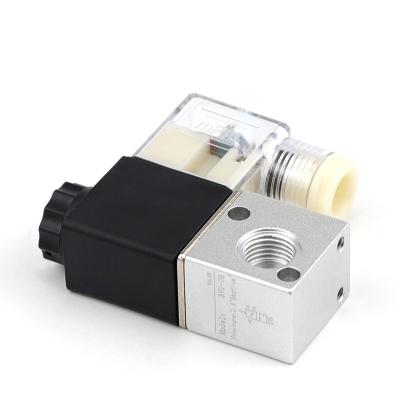 China 1.0mm China direct drive small size aluminum solenoid valve for air acting solenoid valve mini 3way 2position 3V1-M5 3/2 way straight for sale