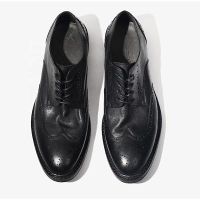 China Handmade Fashion Men's Casual Shoes Comfortable Leather Black Leather Stylish Shoe Waterproof for sale