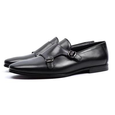 China Anti-odor 2021 Most Popular Summer Monk Men's Black Shoes Leather Strap New Style Men's Stylish Shoe for sale