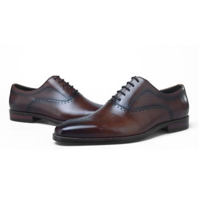 China Anti-Smell Fashion Business Leather Dress Shoes For Men Oxford Breathable Rubber Formal Shoes Male Office Wedding Shoes for sale