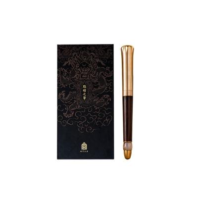 China Premium Natural Agate-Brass-and-Wood-Made Neutral Pen Gift Box Of The Palace Museum Stationary for sale