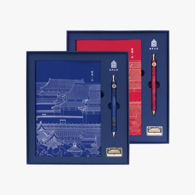 China Hardcover Most Popular Palace Museum Day and Night Notebook Set Small Gift Box for sale