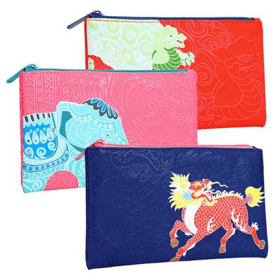 China 0.71kg 210*120*10mm BTS Normal Leather Multifunctional Pencil Case for Students for sale