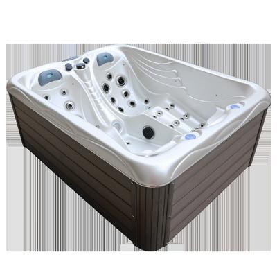 China Newest Modern Model Whirlpool Hot Tub With Hot Tub Frame For 3 Person Massager for sale