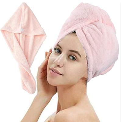 China Sustainable Drying Towel Hair Drying Shower Headband-Ladies Absorbent Towel Set With Loop Quick Dry Towel for sale