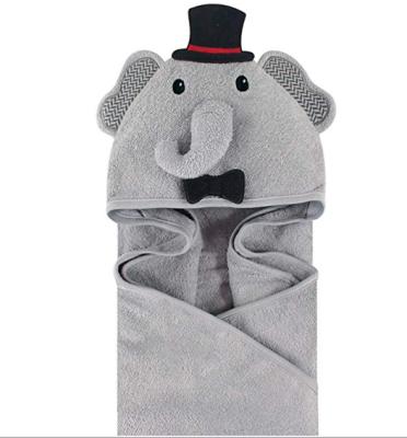 China Double Compressed Terry Face Baby Kids Cartoon Animal Hooded Towel Personalized Bath Towel With Hood for sale