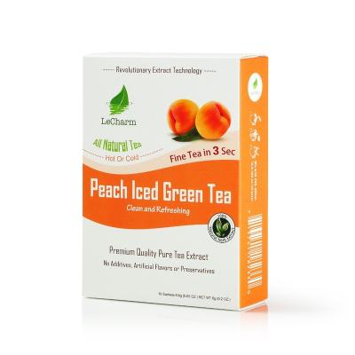 China Pure Tea Extract High Quality Decaffeinated No Artificial Additives Organic Fruity Peach Iced Green Tea for sale