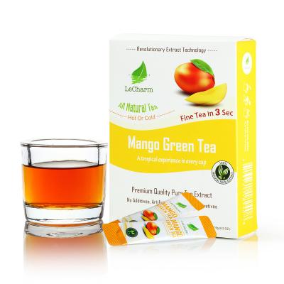 China Authentea Pure Natural Fresh Mango Aroma Green Tea Instant Tea Extract Pure Mango Extract Mango Flavored Tea Nature 100% for sale