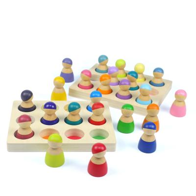 China Rainbow Building Blocks Game Rainbow Children's Intellectual Development Assembling Puzzle Toys for sale