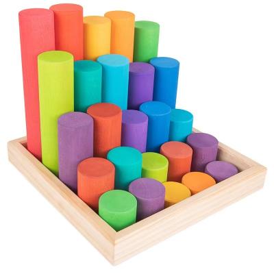 China Play Rainbow Pile Column Stacking Creative Architectural Toys for sale