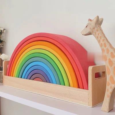 China Montessori teaching aid wooden children's toys tray storage box 1421 for sale