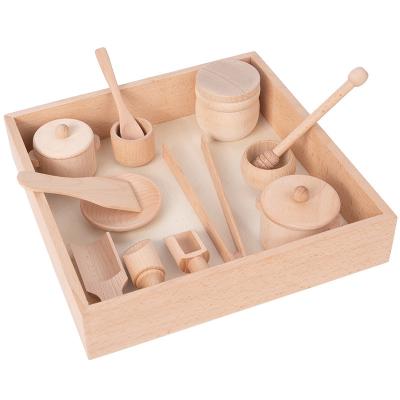 China Play Wooden Children's Tea Set House Kitchen Sensory Toys for sale