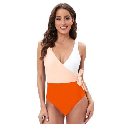 China 2022 New Amazon Design Deep V-Neck Swimsuit Breathable Women One-Piece Swimwear Women's Sexy Luxury Swimwear for sale