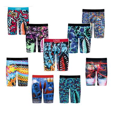 China New Style Breathable Man Boxer Shorts Sports Custom Logo ETH Mens Boxers Quick Dry Breathable Printed Underwear for sale