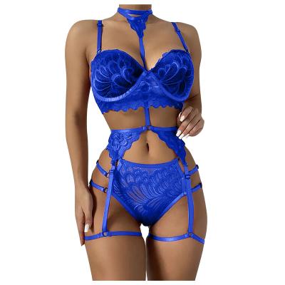 China Daily Hot Thin Women's Lace Halter Bra And Thong Bra And Thong Lingerie Sets Daily Sale Plus Size Women's Sexy Underwear for sale