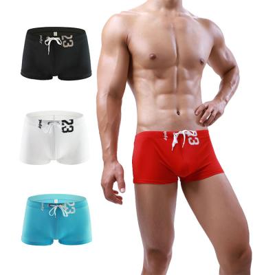 China Hot Selling Swim Quick Drying Underwear Breathable For Man Beach Wear Panties Mens Swimming Trunks Boxers Shorts Lace Up Swimwear Boxers Men for sale