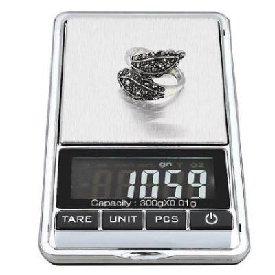 China WITH LID High Precision Scales 0.01 x 300g Digital Stainless Steel Pocket Scale Balance Jewelry Scales for sale