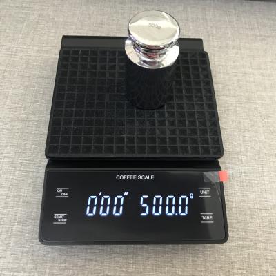 China New Smart Touch Digital Hand Coffee Button Coffee Scale Electronic Scale 3kg Weight Measuring Scale for sale