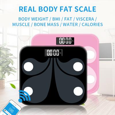 China New ABS Body Fat Floor LED Digital Weight Scale Bathroom Balance Scientific Smart Bluetooth APP for sale