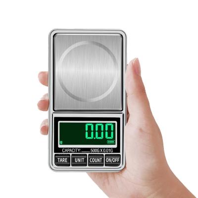 China Weigh High Precision Carat ScaleMini Measuring Green Backling 0.01g Pocket Digital Scales For SterlingElectronic Gold Jewelry Scale 0.01g for sale