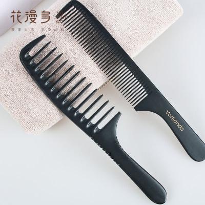 China Fashionable High Quality Home Use Hair Comb Anti-Static Plastics Tail Long Comb For Salon Hairdressing High Temperature Resistance Black Comb for sale