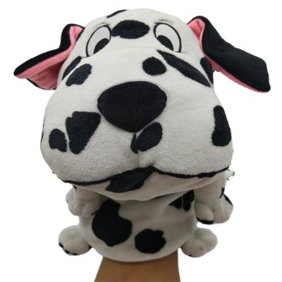 China Plush Printed Soft Toy Dog Hand Puppet Plush Toy for sale