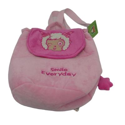 China Gift Customize Plush Sheep Bag Cute Animal Preschool Pink Handbag Soft Comfortable Bag for sale