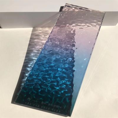 China Modern High Series Transparent Crystal Resin Art 3D Screen Partition Wall Interior Decoration Translucent Acrylic Panel for sale