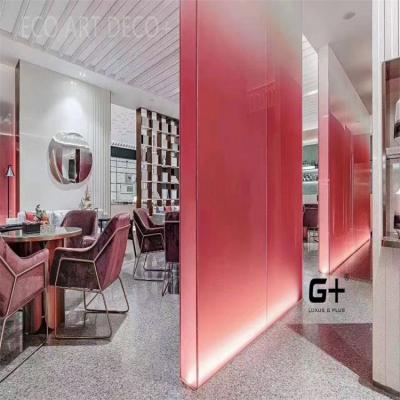 China Foshan Design Hotel Foshan Gradient Resin Hotel Application Custom Acrylic Glass Screen Wall Transparent Art Nouveau 3D Decoration Panel for sale