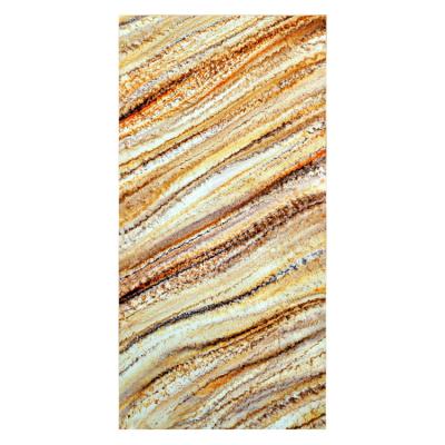 China Modern custom interior decoration white feature resin wall panel hotel lobby stripe artificial translucent marble wall panel for sale