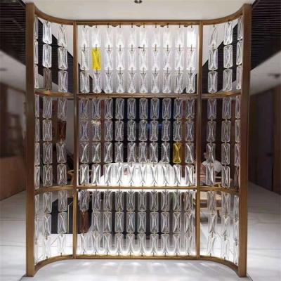 China New Modern Hotel Design Metal Screen Partition Wall Cast Iron Art Glass Interior Partition Hot New Classic/Postmodern Stainless Steel for sale