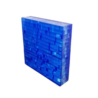 China High Quality High Tenacity Blue Acrylic Wall Panel 3D Wall Panels For House Decoration for sale