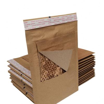 China High Quality Strong Adhesive/Shockproof/Environmental Friendly Honeycomb Paper Cushion Cushioning Envelope Honeycomb Wrapping Paper for sale