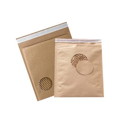 China 100% Natural Compostable Biodegradable Recycled Biodegradable Honeycomb Padded Envelopes Kraft Paper Mailer Bag for sale