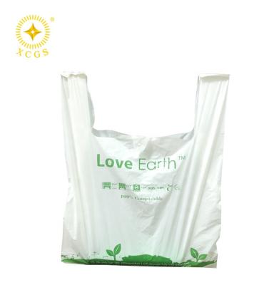 China Global Package Biodegradable Shopping Bags With Compostable Suit Offset Printing Clothing Package Cornstarch Handle Bags Custom Colors Accepted for sale