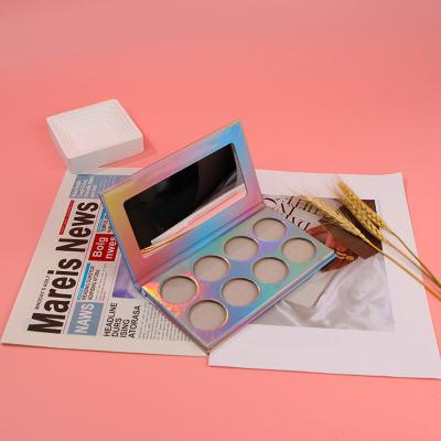 China Recycled Cosmetic Paper Boxes Eyeshadow Packaging Box Holographic Makeup Materials Gift Paper Logo Holographic Cosmetic Paper Boxes for sale