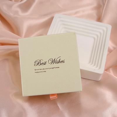 China Custom Small Rigid Drawer Recycled Materials Logo Printing Materials Gift Ribbon Packaging Box For Jewelry & Earring & Bracelet for sale