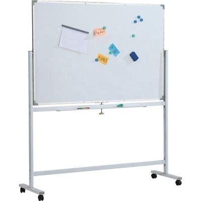 China Iron School Furniture Office Furniture Mobile Advanced Magnetic Whiteboard With Chalk Slot for sale